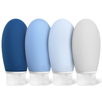 100ml Silikon Reiseflaschen Set 4er-Pack Auslaufsicher