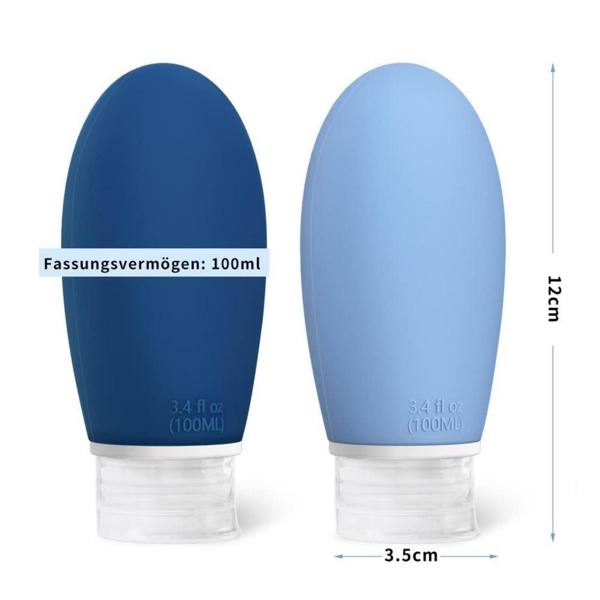 100ml Silikon Reiseflaschen Set 4er-Pack Auslaufsicher