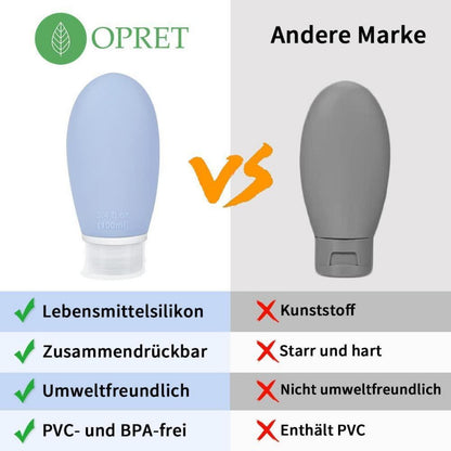 100ml Silikon Reiseflaschen Set 4er-Pack Auslaufsicher
