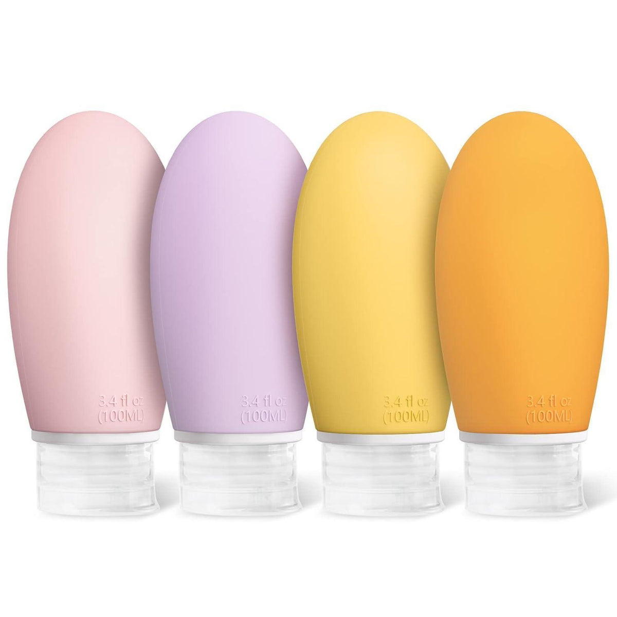 100ml Silikon Reiseflaschen Set – 4er Auslaufsicher