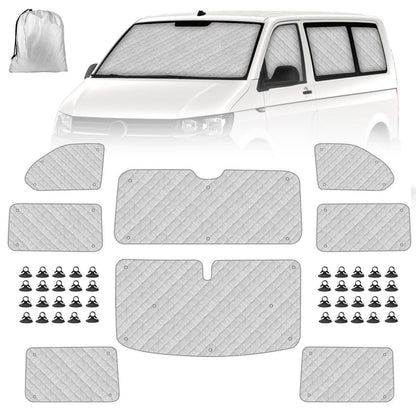 Sonnenschutz Auto Frontscheibe VW T5 T6 Kurzachse 8tlg. Set