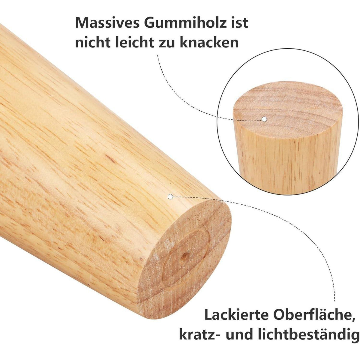 Holzmöbelfüße 10cm – Robuste Möbelbeine Eiche für Sofa & Co.