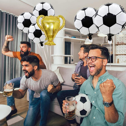 Fußball Trophäe Alu-Folienballon 10 Stück Soccer Champion Kinder Party