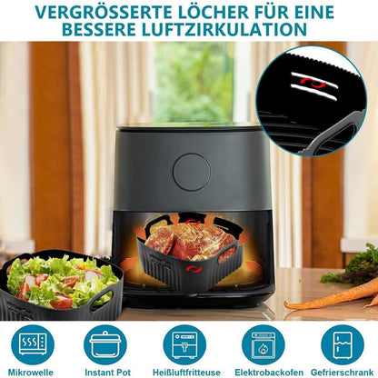 Silikonform für Heißluftfritteuse – 2er Set, 21cm