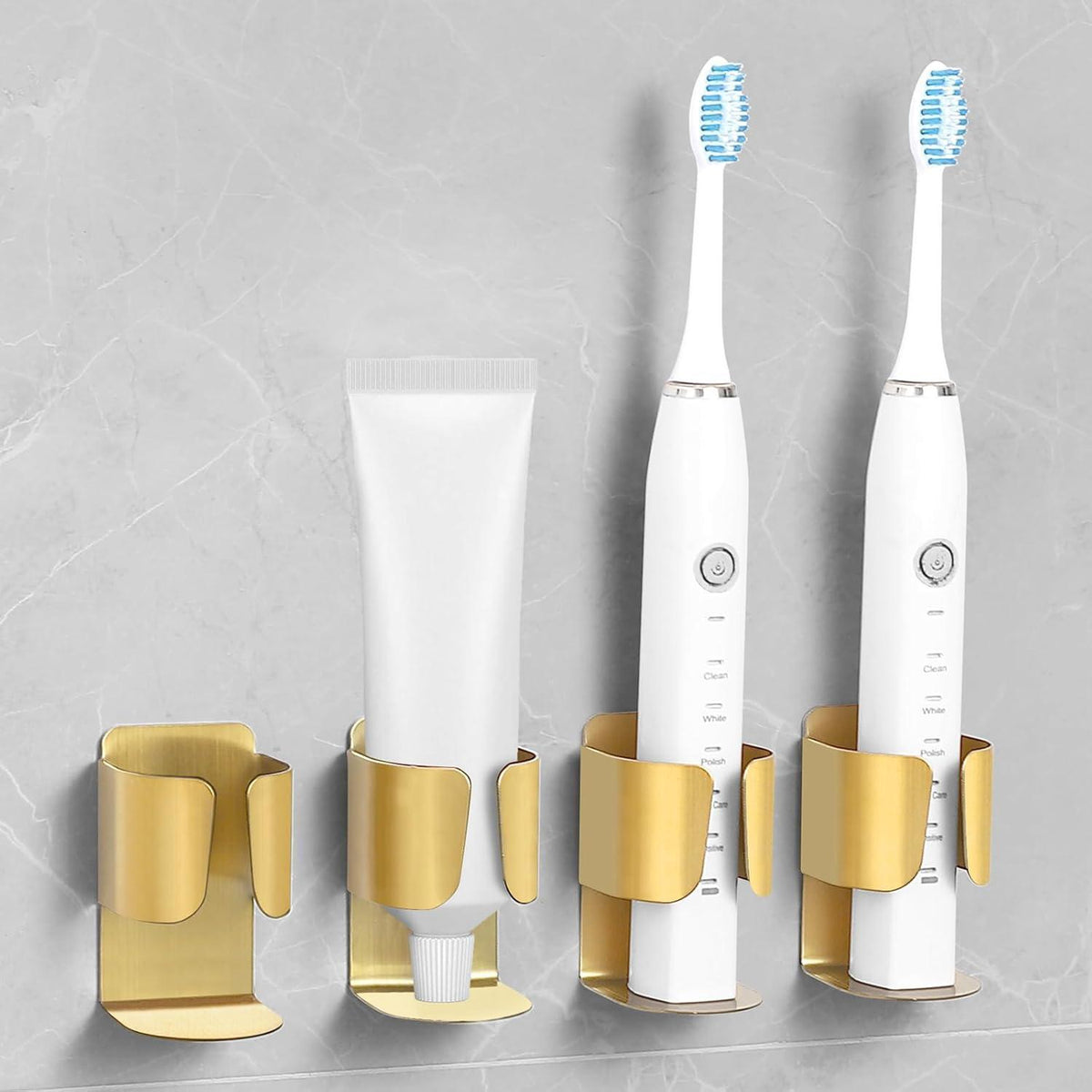Edelstahl Zahnbürstenhalter Wandhalterung Set 4er Pack