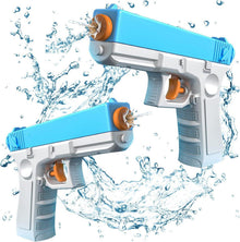 2er Set Mini Wasserpistolen für Kinder Wasserkampf Spielzeug Blau