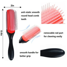 Lockiges Haarbürste Set mit Paddle Bürste und Zubehör