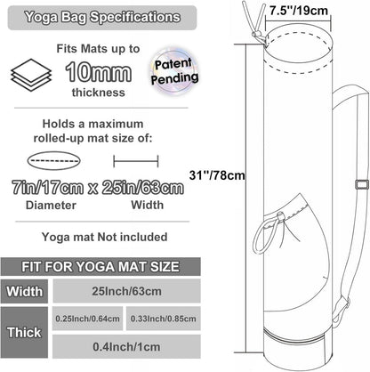 Yogatasche Damen Gym Sporttasche Pilates Yoga Zubehör Grau Blau
