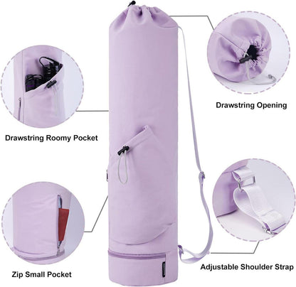 Yogatasche mit Nassfach und Flaschentasche lila Gym Yoga Tasche