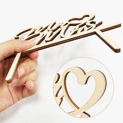 Hochzeit Cake Topper Holz Mr Mrs Deko Tortendeko 2 Stück