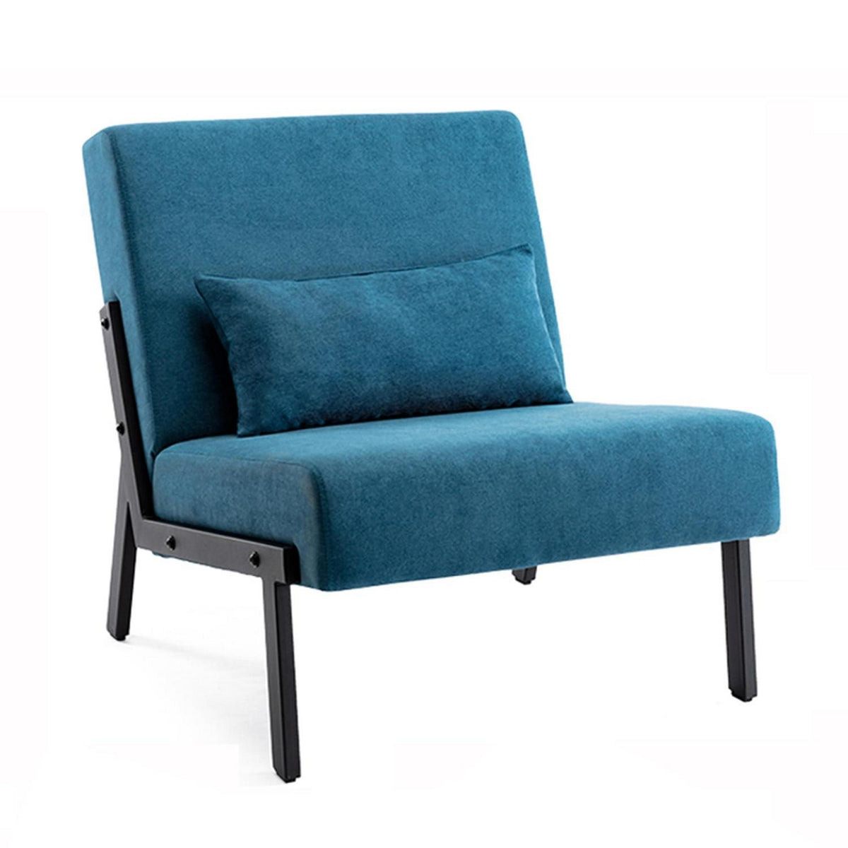 Moderner Lounge Sessel Dunkelblau – Bequemer Relax Sessel mit Kissen