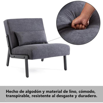 Moderner Lounge Sessel Dunkelgrau – Bequemer Relax Sessel mit Kissen