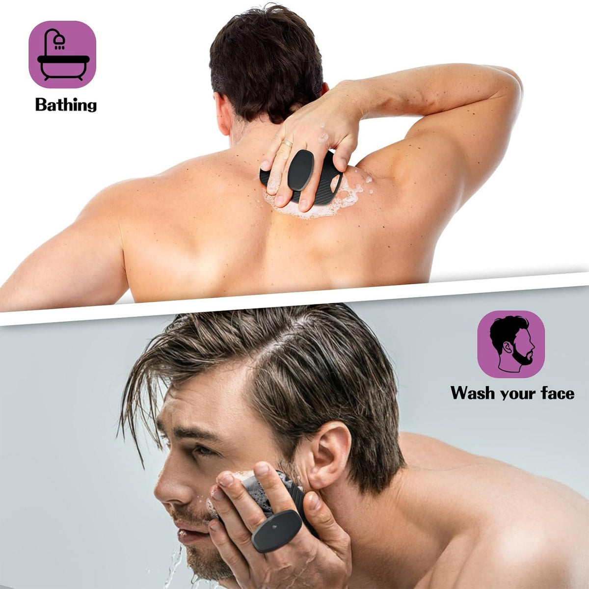 Weicher Silikon Körperschrubber für pflegendes Peeling