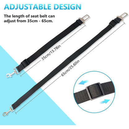 Hundesicherheitsgurt Auto – Verstellbar & Reißfest (Schwarz, 65cm)