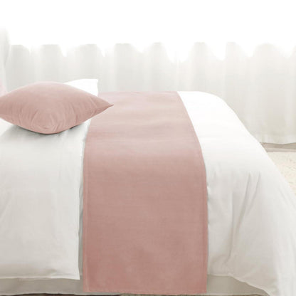 Bettläufer Chenille Koralle Rosa 260x50cm Modern