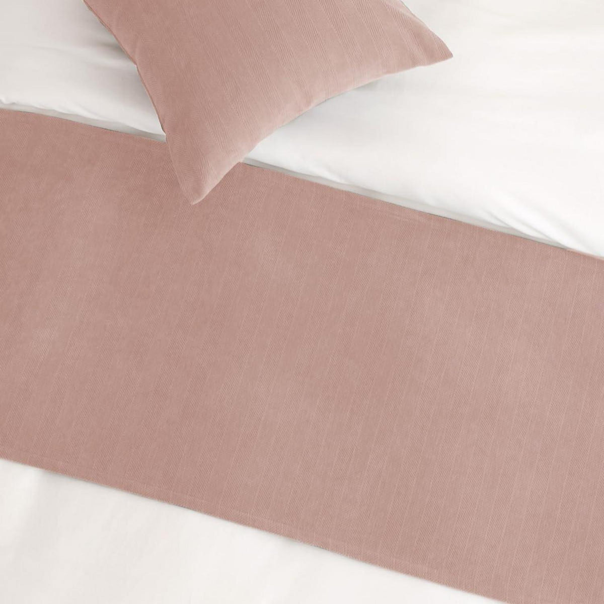 Bettläufer Chenille Koralle Rosa 260x50cm Modern
