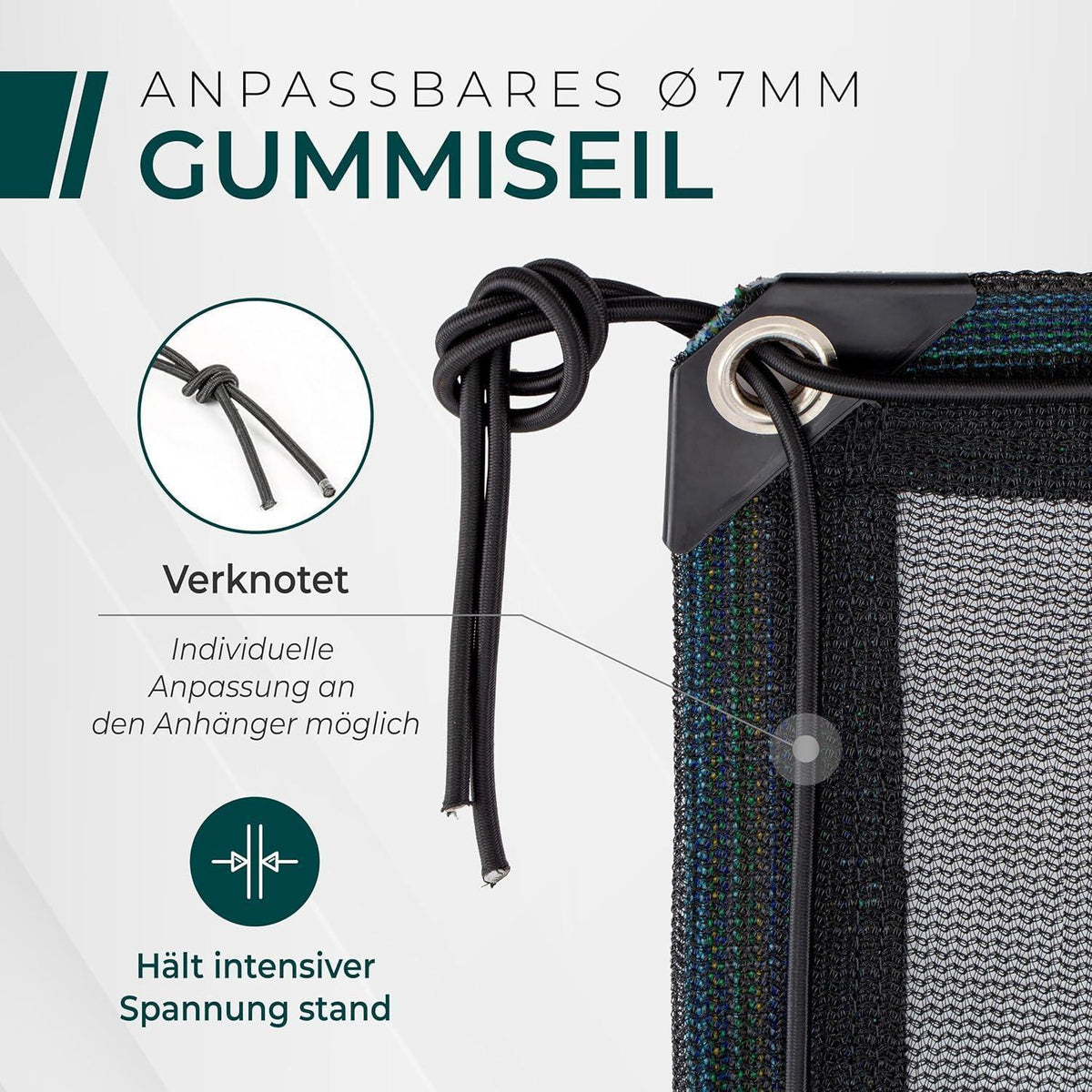 Feinmaschiges Anhängernetz 3x5m mit Gummizug – Ladungssicherung
