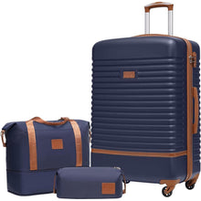 COOLIFE Koffer Set 3-tlg: Groß, Reisetasche & TSA-Schloss