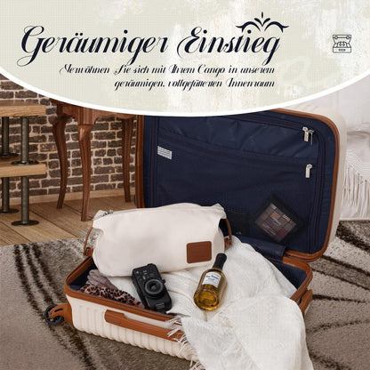 COOLIFE Koffer Set 3-tlg: Groß, Reisetasche & TSA-Schloss
