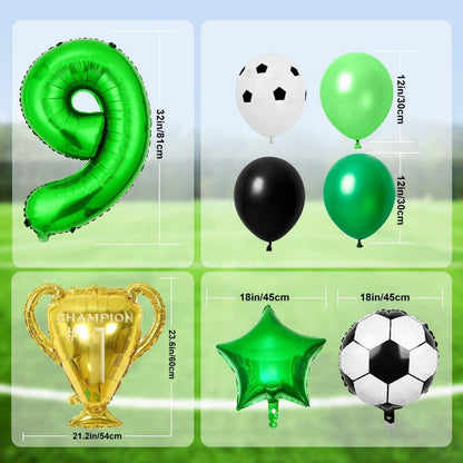 Fußball Luftballon Geburtstagsdeko 9 Jahre Junge Party