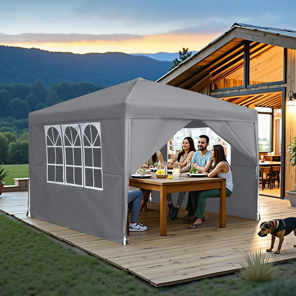 3x3 Faltpavillon Wasserdicht – Partyzelt für Garten & Events