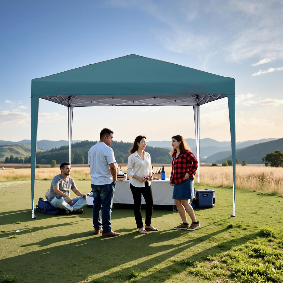 3x3 Faltpavillon Wasserdicht – Garten- & Partyzelt mit Seitenteilen