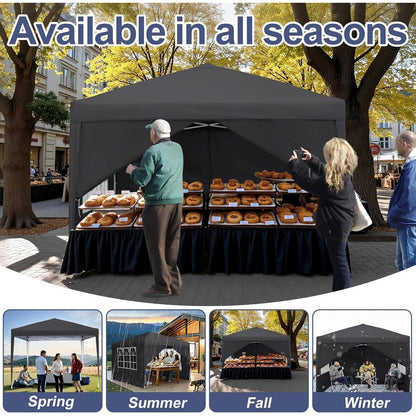 Faltpavillon 3x3m mit Seitenteilen – UV-Schutz & Schnellaufbau