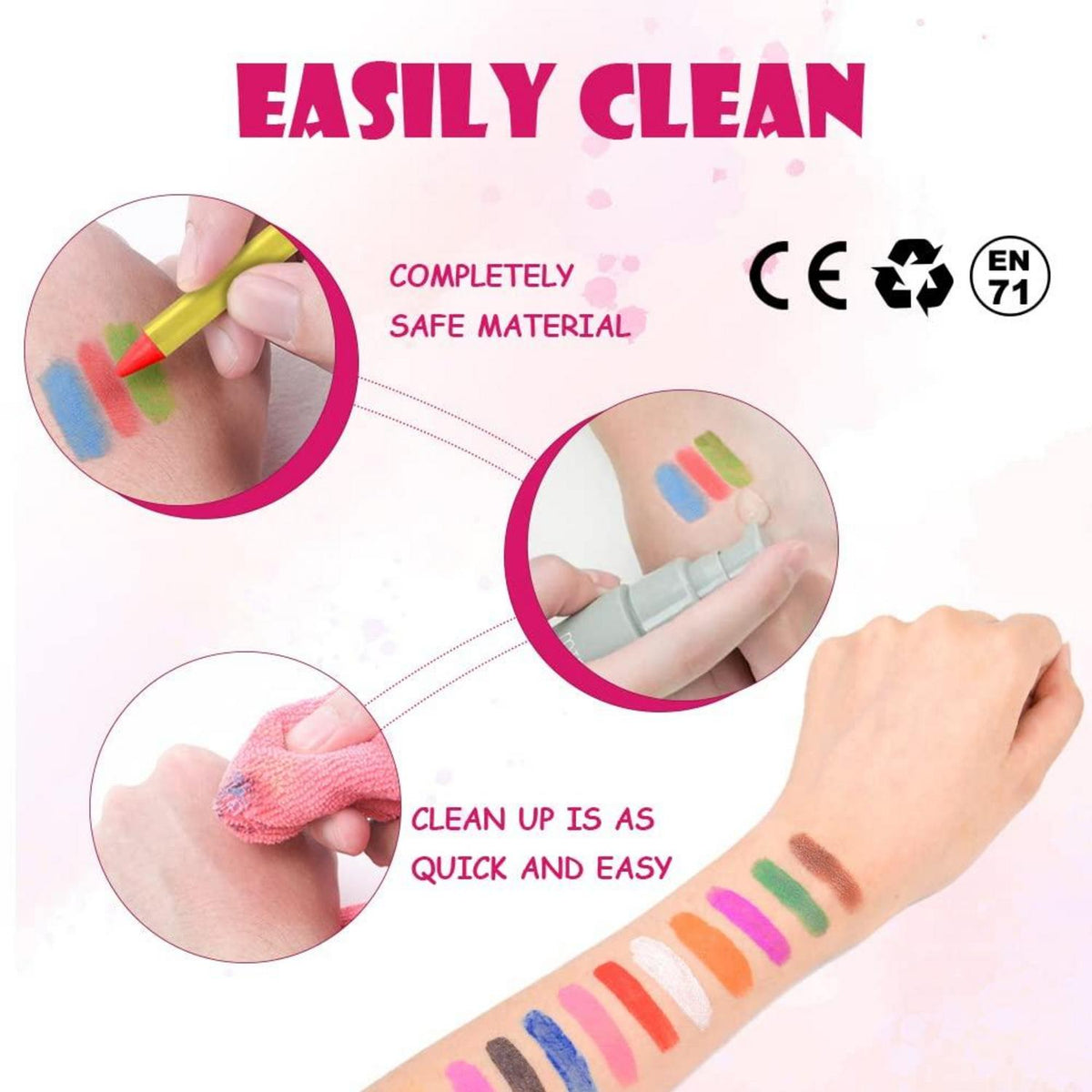Kinderschminke Set 16 Farben Gesichtsfarbe Schminkstifte Bodypaint Karneval