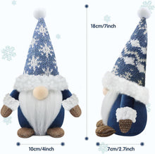 3er Set Weihnachtswichtel Figuren Blau
