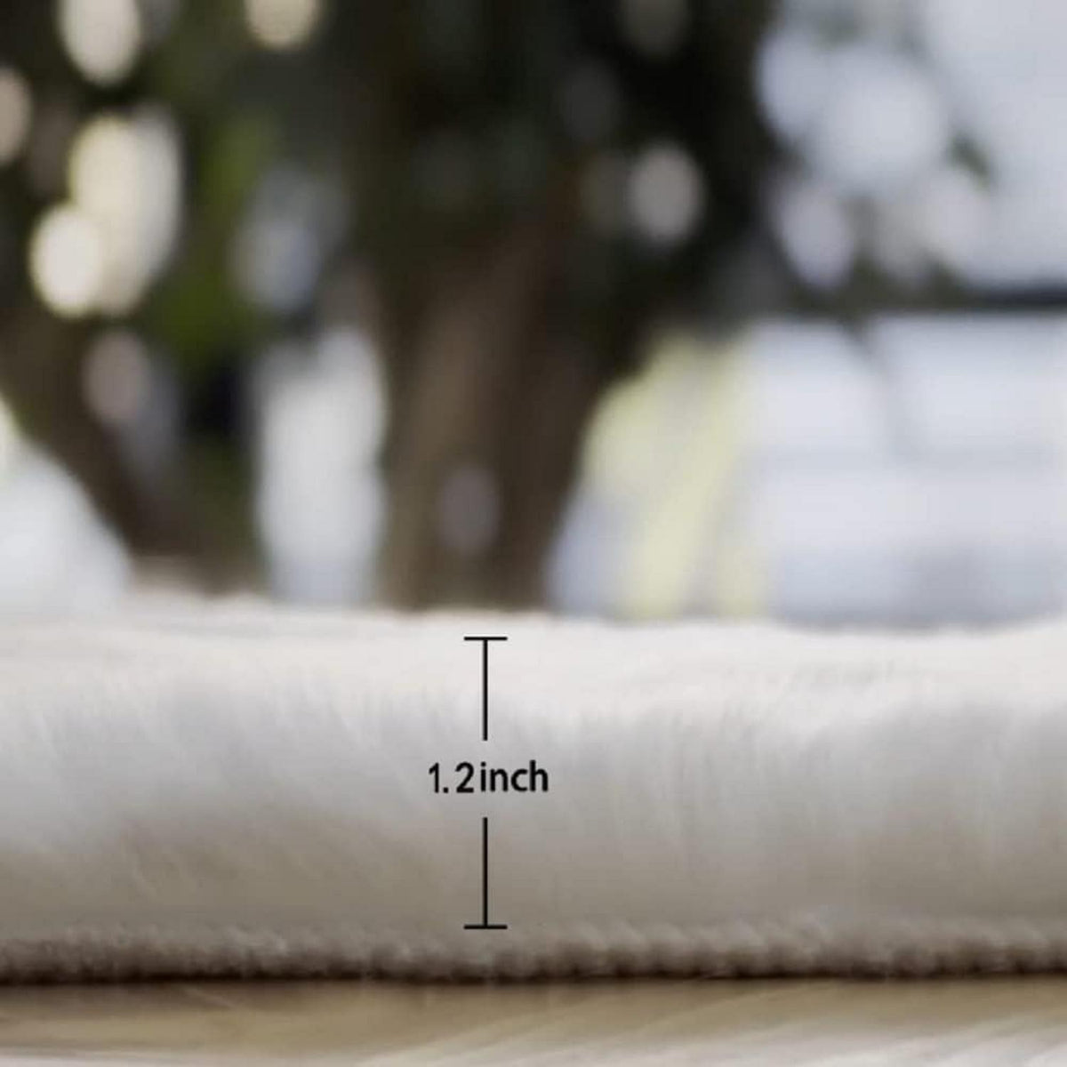Flauschiger Läufer Teppich Weiß 60x245 cm – Weicher Kunstfell