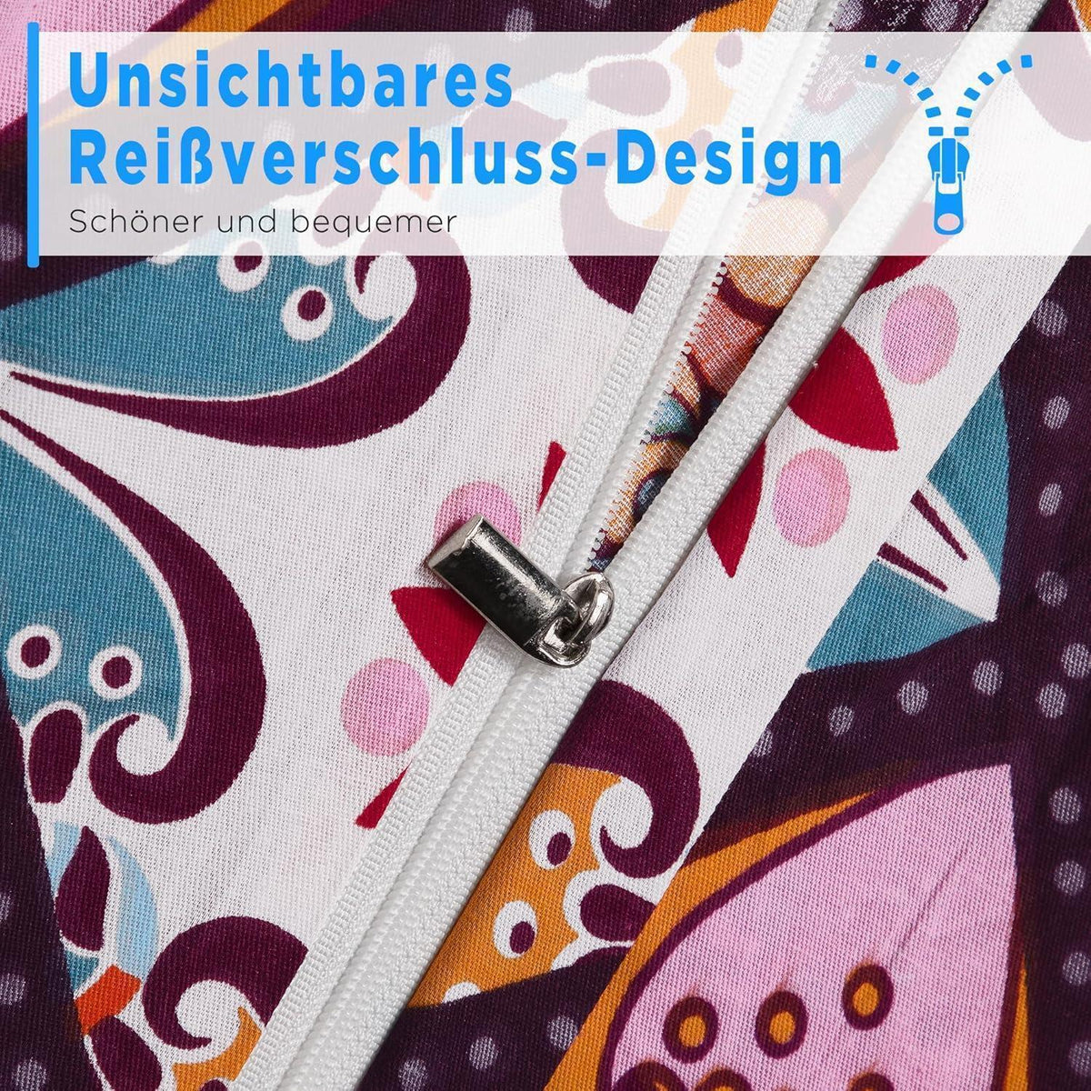 Bettwäsche-Set 220x240 cm Baumwolle Renforcé Bunt Böhmen Paisley