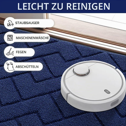 Fußmatte Innen Außen Waschbar Blau 119x180cm – Rutschfest & Saugfähig
