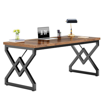 Großer Schreibtisch 160x70cm – Modernes Arbeitszimmer mit Metallrahmen