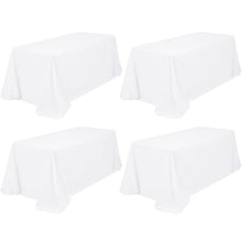 Weiße Tischdecken Rechteckig 229x396 cm - 4er Set