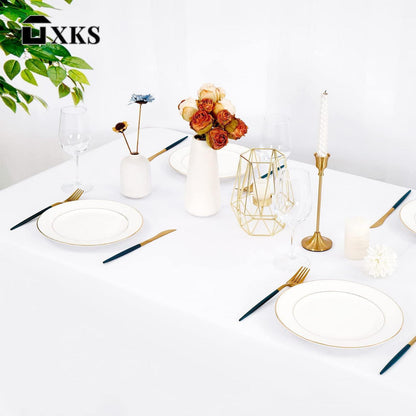Weiße Tischdecken Rechteckig 229x396 cm - 4er Set