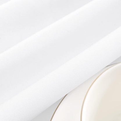 4x Runde Tischdecke Weiß 300cm – Polyester, Knitterfrei