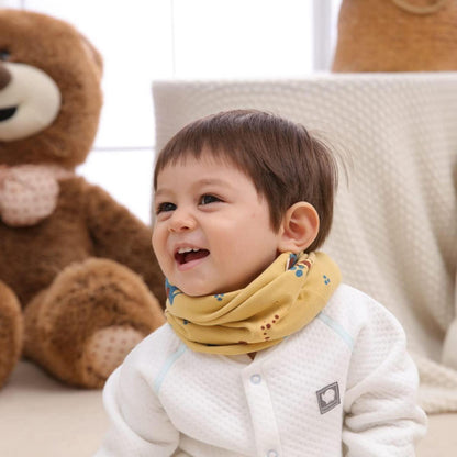 Kinder Schlauchschal Baumwolle Jersey Gelb 0-8 Jahre