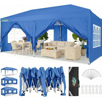 Faltpavillon 3x6m – Wasserdicht, Stabil & Mit Seitenteilen