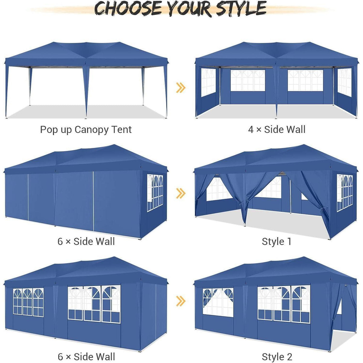Faltpavillon 3x6m – Wasserdicht, Stabil & Mit Seitenteilen