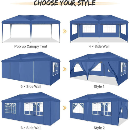 Faltpavillon 3x6m – Wasserdicht, Stabil & Mit Seitenteilen