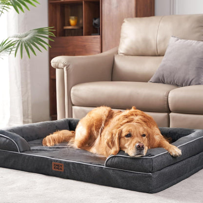 Orthopädisches Hundebett XXL mit Memory Foam, Dunkelgrau