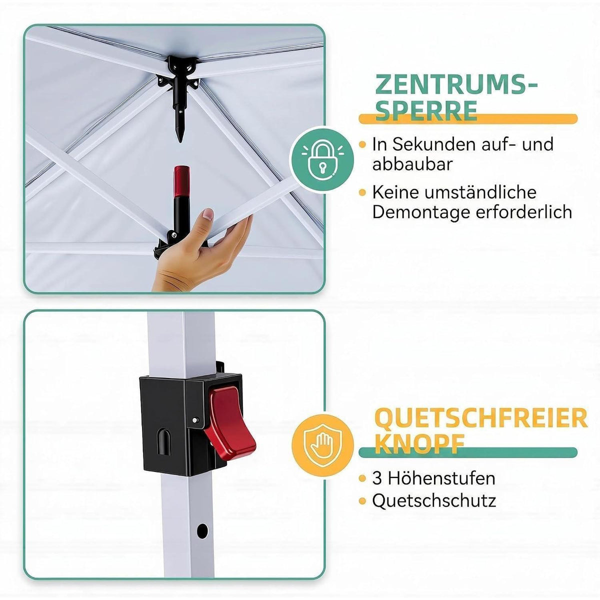 3x3m Faltpavillon wasserdicht mit 4 Seitenteilen – Partyzelt & Gartenpavillon
