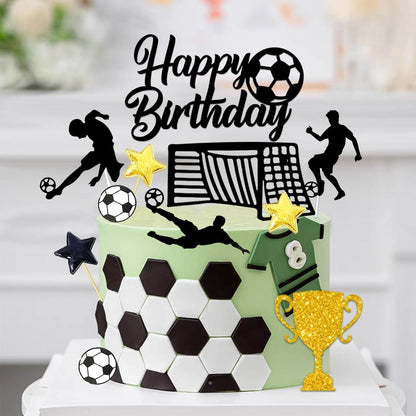 Fußball Tortendeko Set für Kindergeburtstag - 28 Stück
