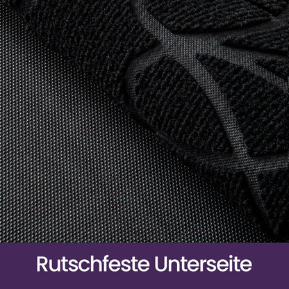 Fußmatte Outdoor 90x150 cm – Wetterfest & Rutschfest Schwarz