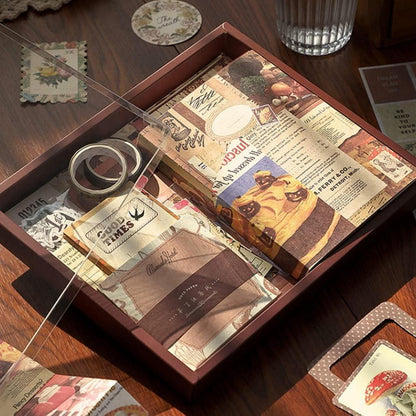 Vintage Scrapbook Set mit Notizbuch & Zubehör – DIY Geschenk