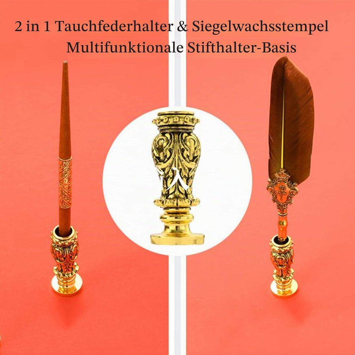 Kalligraphie Set für Anfänger mit Siegelwachs & 17 Federn
