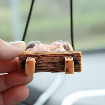 Schaukelnde Hunde Rückspiegel Anhänger Auto Deko Geschenk