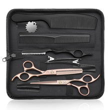 Friseurscheren Set Profi – Haarschneideschere & Effilierschere Roségold