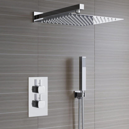 Edelstahl Duscharm 40cm mit Flansch – Modernes Badezimmer