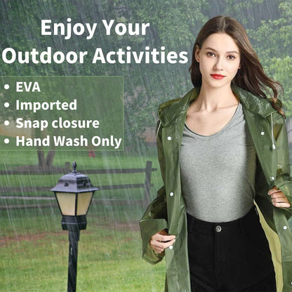 Wiederverwendbarer Regenponcho für Damen und Herren, 2 Stück, wasserdicht